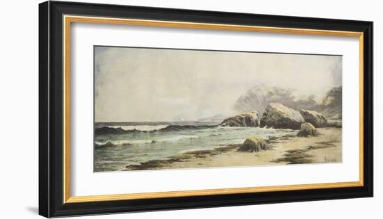 North East Seacoast Scene with Sailboats in Distance-Alfred Thompson Bricher-Framed Premium Giclee Print