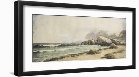 North East Seacoast Scene with Sailboats in Distance-Alfred Thompson Bricher-Framed Premium Giclee Print