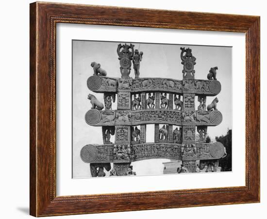 North, East South, West Gates of Sanchi Temple in India-Eliot Elisofon-Framed Photographic Print