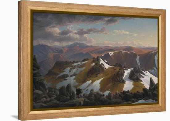 North-East View from the Northern Top of Mount Kosciusko, 1863-Eugene Von Guerard-Framed Premier Image Canvas