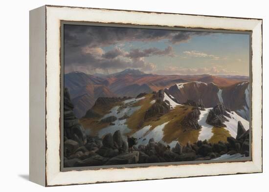 North-East View from the Northern Top of Mount Kosciusko, 1863-Eugene Von Guerard-Framed Premier Image Canvas