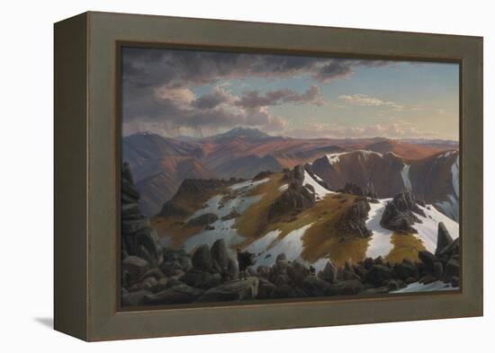 North-East View from the Northern Top of Mount Kosciusko, 1863-Eugene Von Guerard-Framed Premier Image Canvas