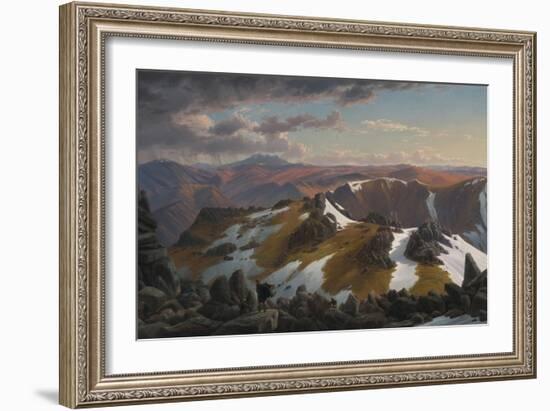 North-East View from the Northern Top of Mount Kosciusko, 1863-Eugene Von Guerard-Framed Giclee Print