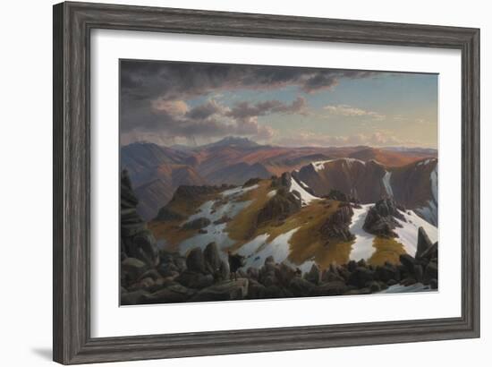 North-East View from the Northern Top of Mount Kosciusko, 1863-Eugene Von Guerard-Framed Giclee Print