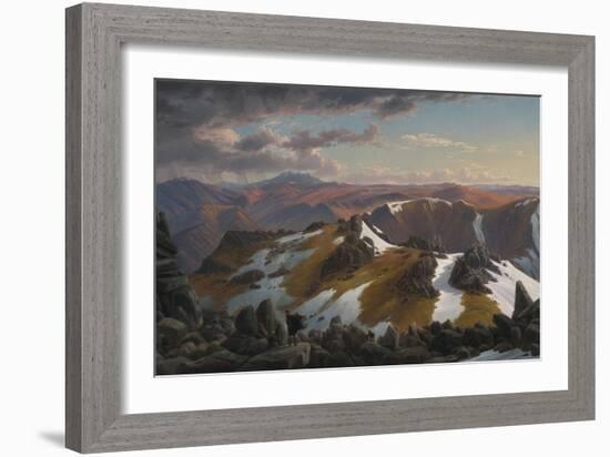 North-East View from the Northern Top of Mount Kosciusko, 1863-Eugene Von Guerard-Framed Giclee Print