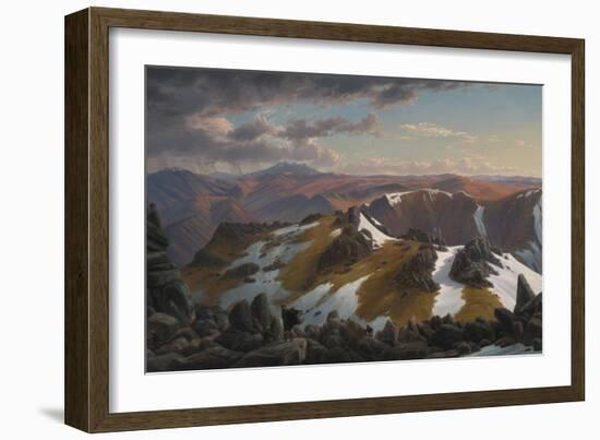 North-East View from the Northern Top of Mount Kosciusko, 1863-Eugene Von Guerard-Framed Giclee Print