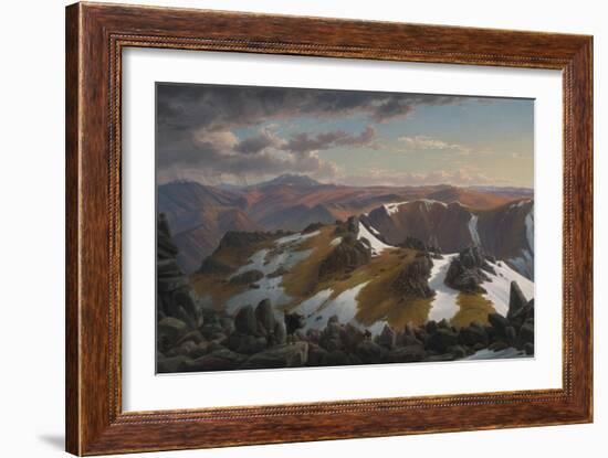 North-East View from the Northern Top of Mount Kosciusko, 1863-Eugene Von Guerard-Framed Giclee Print