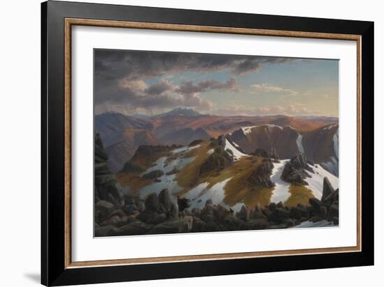 North-East View from the Northern Top of Mount Kosciusko, 1863-Eugene Von Guerard-Framed Giclee Print