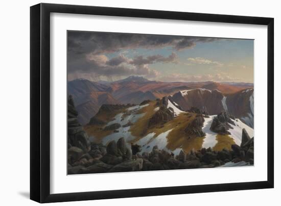 North-East View from the Northern Top of Mount Kosciusko, 1863-Eugene Von Guerard-Framed Giclee Print