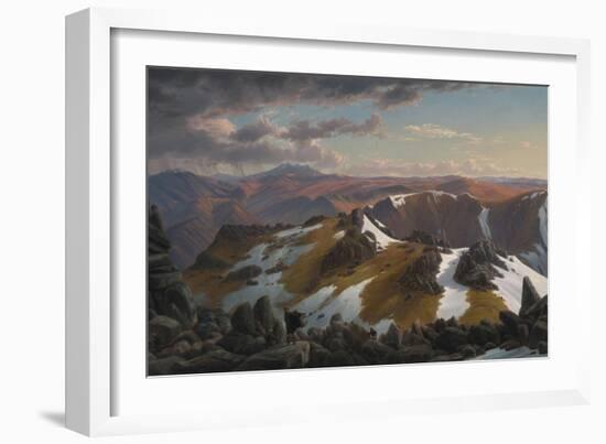 North-East View from the Northern Top of Mount Kosciusko, 1863-Eugene Von Guerard-Framed Giclee Print