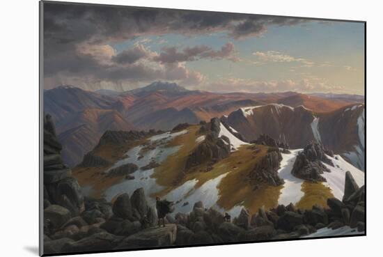 North-East View from the Northern Top of Mount Kosciusko, 1863-Eugene Von Guerard-Mounted Giclee Print