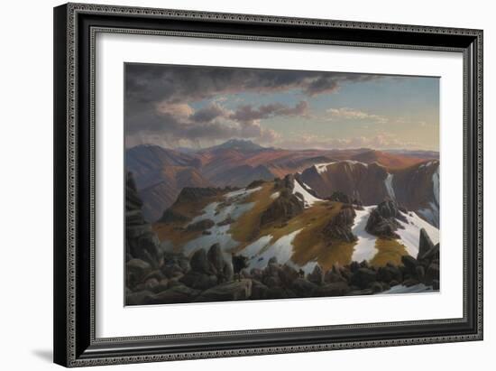 North-East View from the Northern Top of Mount Kosciusko, 1863-Eugene Von Guerard-Framed Giclee Print