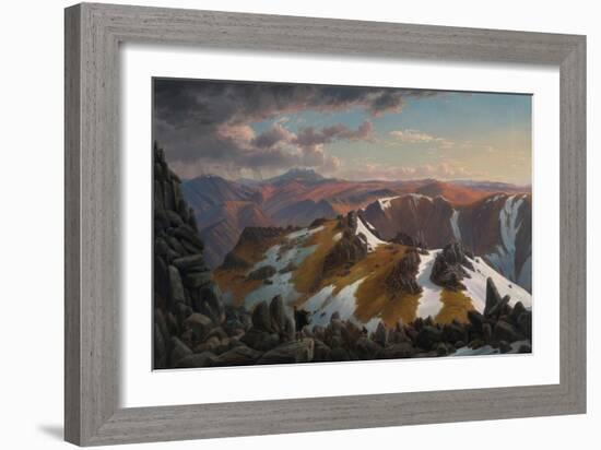 North-east View From the Northern Top of Mount Kosciusko-Eugene Von Guerard-Framed Giclee Print