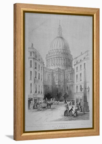 North-East View of St Paul's Cathedral, City of London, 1854-M & N Hanhart-Framed Premier Image Canvas