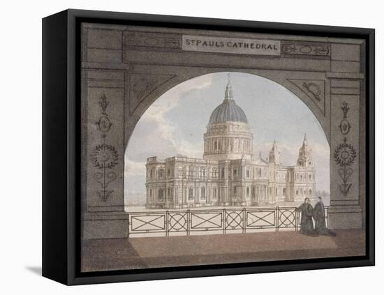 North-East View of St Paul's Cathedral Through an Archway, City of London, 1820-null-Framed Premier Image Canvas