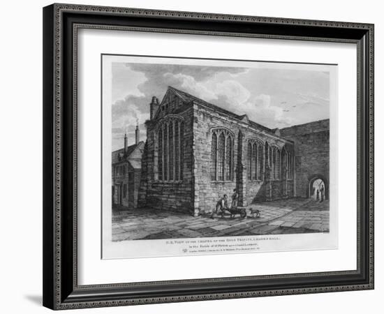 North-East View of the Chapel of the Holy Trinity, Leadenhall, London, 1825-Thomas Dale-Framed Giclee Print