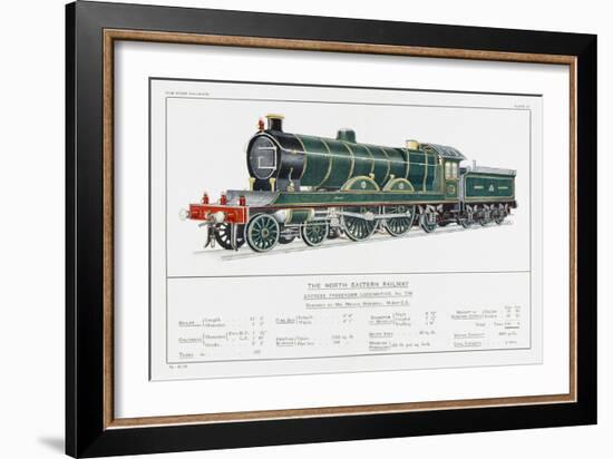 North Eastern Railway Express Loco No 730-W.j. Stokoe-Framed Art Print