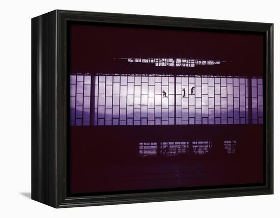 North Facade of the The Olympic Ice Stadium under Construction, Innsbruck, Austria-Ralph Crane-Framed Premier Image Canvas