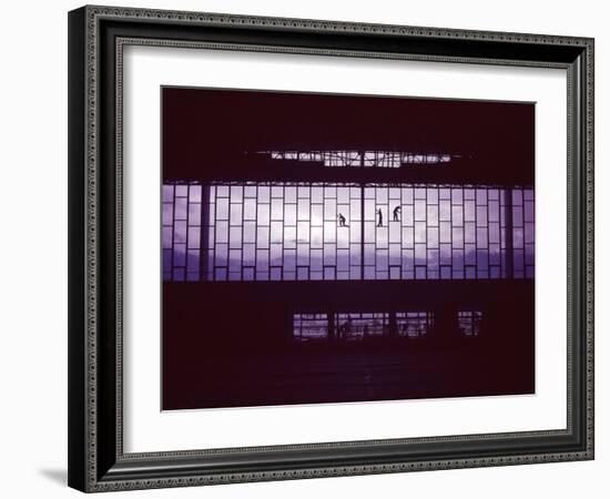 North Facade of the The Olympic Ice Stadium under Construction, Innsbruck, Austria-Ralph Crane-Framed Photographic Print