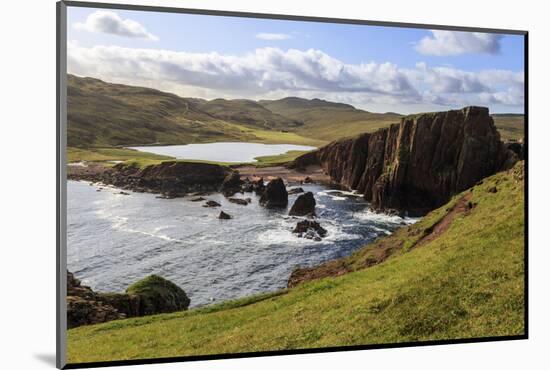 North Ham Bay, red granite cliffs, stacks, Town Loch, Scotland-Eleanor Scriven-Mounted Photographic Print