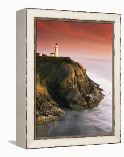 North Head Lighthouse on Cliff, Fort Canby State Park, Washington, USA-Stuart Westmorland-Framed Premier Image Canvas