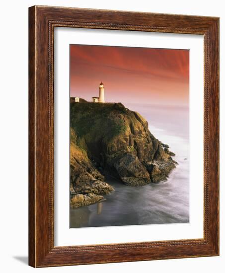 North Head Lighthouse on Cliff, Fort Canby State Park, Washington, USA-Stuart Westmorland-Framed Photographic Print