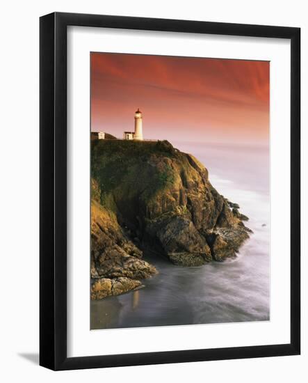 North Head Lighthouse on Cliff, Fort Canby State Park, Washington, USA-Stuart Westmorland-Framed Photographic Print