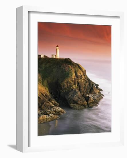 North Head Lighthouse on Cliff, Fort Canby State Park, Washington, USA-Stuart Westmorland-Framed Photographic Print