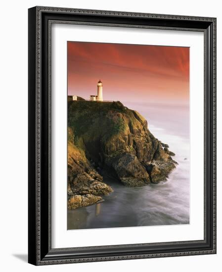 North Head Lighthouse on Cliff, Fort Canby State Park, Washington, USA-Stuart Westmorland-Framed Photographic Print