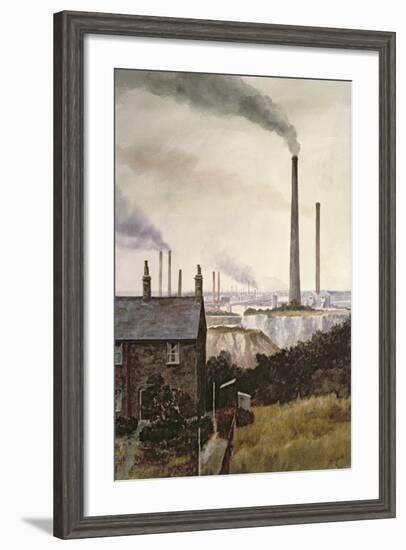 North Kent Landscape - Nr. Northfleet, Gravesend-Vic Trevett-Framed Giclee Print