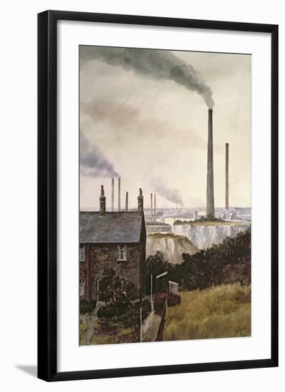 North Kent Landscape - Nr. Northfleet, Gravesend-Vic Trevett-Framed Giclee Print