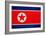North Korea Flag Design with Wood Patterning - Flags of the World Series-Philippe Hugonnard-Framed Art Print