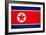 North Korea Flag Design with Wood Patterning - Flags of the World Series-Philippe Hugonnard-Framed Art Print