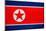 North Korea Flag Design with Wood Patterning - Flags of the World Series-Philippe Hugonnard-Mounted Art Print