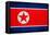 North Korea Flag Design with Wood Patterning - Flags of the World Series-Philippe Hugonnard-Framed Stretched Canvas