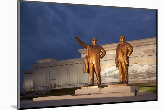 North Korea, Pyongyang. Bronze Statues of Kim Il Sung, Arm Out Pointing the Way Forward-Katie Garrod-Mounted Photographic Print