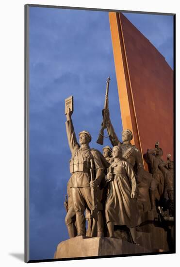 North Korea, Pyongyang. the Socialist Revolution Stone Monument Lined with 228 Bronze Figures-Katie Garrod-Mounted Photographic Print