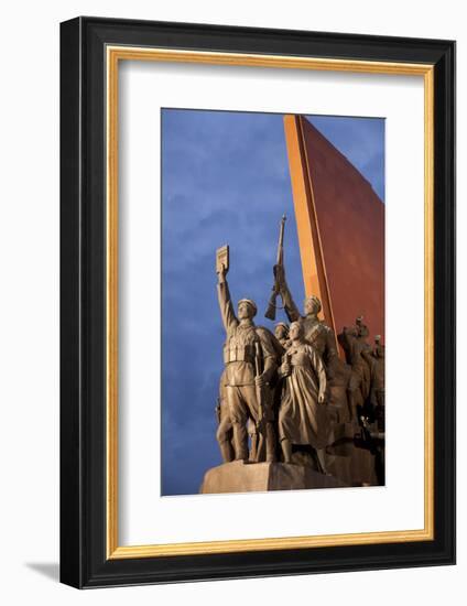 North Korea, Pyongyang. the Socialist Revolution Stone Monument Lined with 228 Bronze Figures-Katie Garrod-Framed Photographic Print