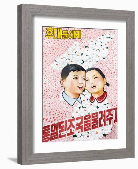 North Korean Propaganda Poster, Democratic People's Republic of Korea (DPRK), North Korea, Asia-Gavin Hellier-Framed Photographic Print