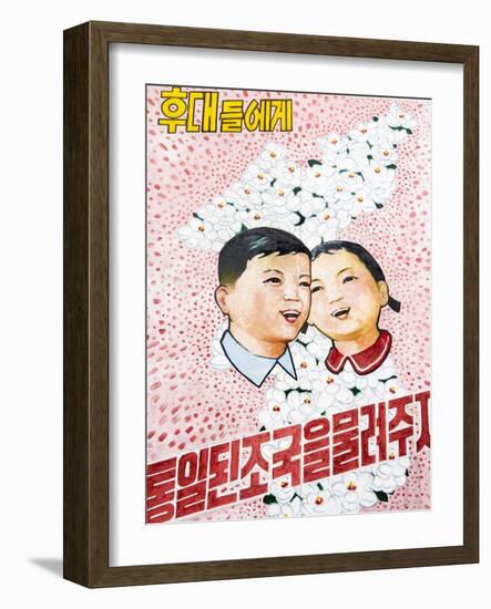 North Korean Propaganda Poster, Democratic People's Republic of Korea (DPRK), North Korea, Asia-Gavin Hellier-Framed Photographic Print