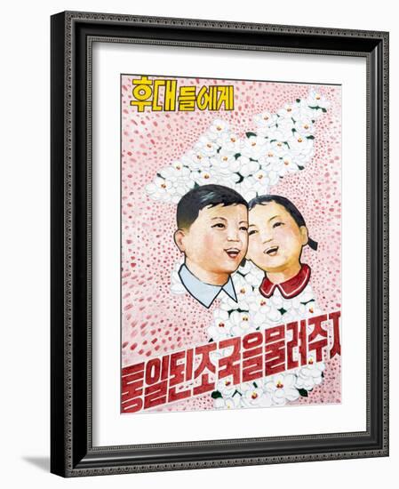 North Korean Propaganda Poster, Democratic People's Republic of Korea (DPRK), North Korea, Asia-Gavin Hellier-Framed Photographic Print