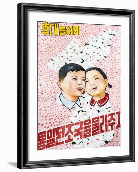 North Korean Propaganda Poster, Democratic People's Republic of Korea (DPRK), North Korea, Asia-Gavin Hellier-Framed Photographic Print