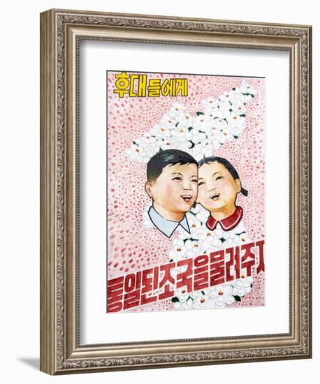 North Korean Propaganda Poster, Democratic People's Republic of Korea (DPRK), North Korea, Asia-Gavin Hellier-Framed Photographic Print