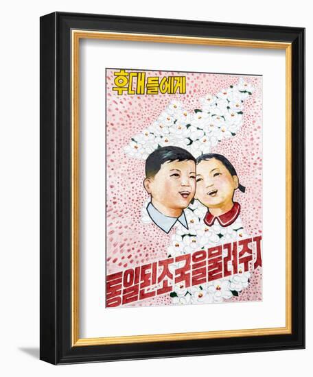 North Korean Propaganda Poster, Democratic People's Republic of Korea (DPRK), North Korea, Asia-Gavin Hellier-Framed Photographic Print