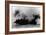 North Moser, New York - View of British Battleship Collingwood Shooting-Lantern Press-Framed Art Print