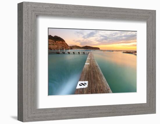 North Narrabeen Tidal Pool from Lane 8 at Sunrise-lovleah-Framed Photographic Print