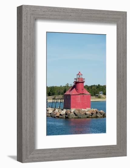 North Pierhead Lighthouse, Sturgeon Bay, Door County, Wisconsin, USA-Cindy Miller Hopkins-Framed Photographic Print