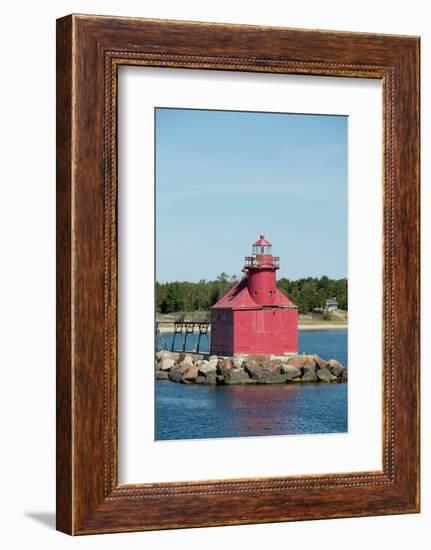 North Pierhead Lighthouse, Sturgeon Bay, Door County, Wisconsin, USA-Cindy Miller Hopkins-Framed Photographic Print