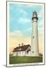 North Point Lighthouse, Racine, Wisconsin-null-Mounted Art Print