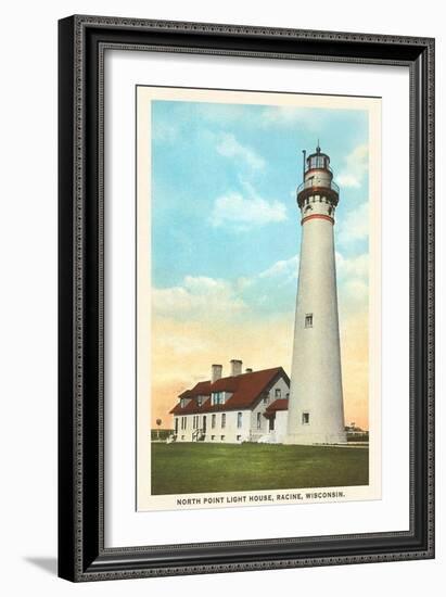 North Point Lighthouse, Racine, Wisconsin-null-Framed Art Print